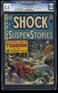Shock SuspenStories #3 CGC FN- 5.5 Off White to White