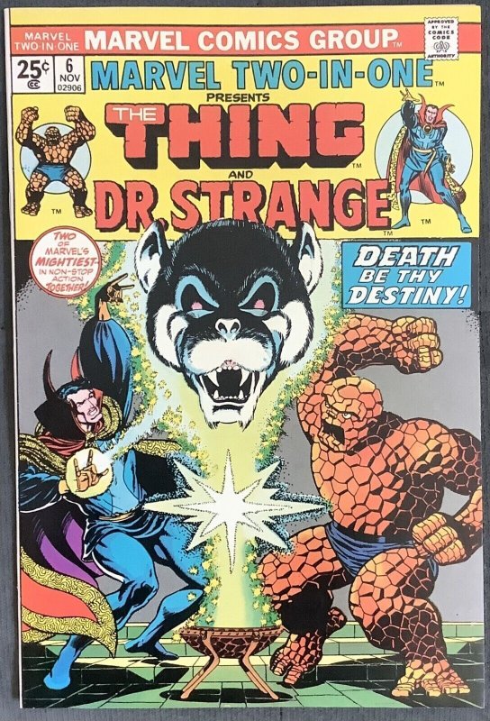 Marvel Two-In-One #6 (1974, Marvel) Featuring Dr. Strange. NM