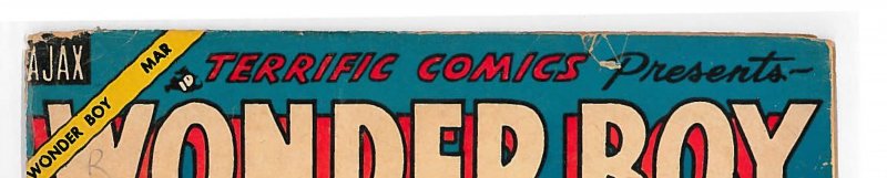 Terrific Comics (1955) #16 VG, Wonder Boy, Last issue in the series