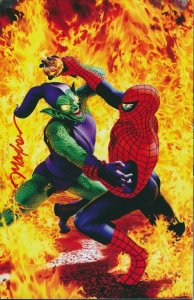 AMAZING SPIDER MAN #49 MIKE MAYHEW SIGNED SET OF TWO W/COA MARVEL COMICS EB202