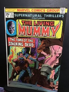 Supernatural Thrillers #13 (1975) high-grade living mummy key! VF+ Wow!