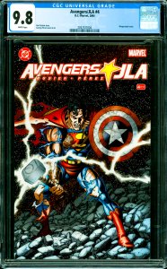 Avengers/JLA #4 CGC Graded 9.8 Wraparound cover.