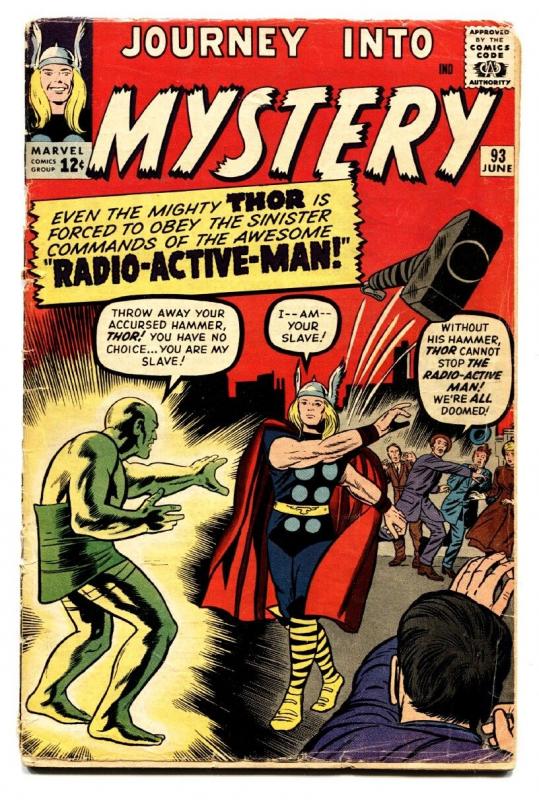 JOURNEY INTO MYSTERY-#93-comic book 1963-THOR Radio-Active Man