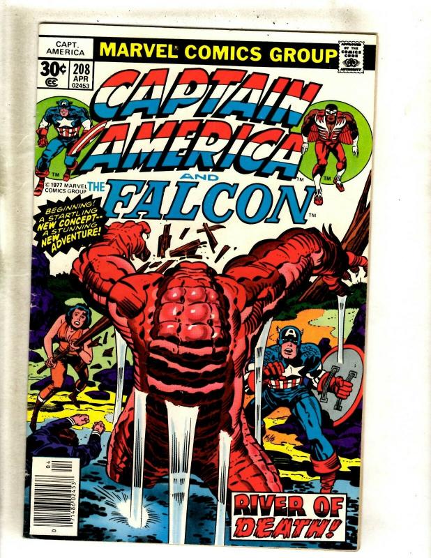 5 Captain America Marvel Comic Books # 207 208 209 210 211 KIRBY Falcon FM7