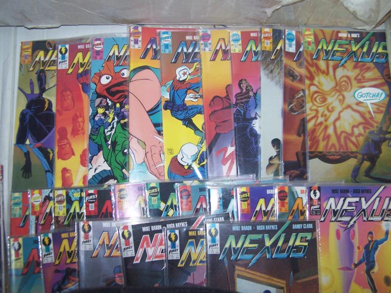 Nexus #52 -63, 66-80 RUN OF 27 COMICS  1989, First Comics MIKE BARON