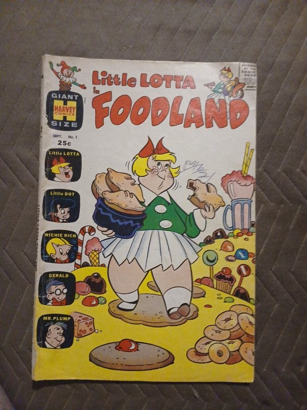 Harvey Comics Little Lotta in Foodland #1 silver age hits 1963 Richie rich dot