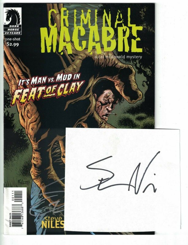 Criminal Macabre: Feat of Clay #1 VF/NM signed by Steve Niles - cal mcdonald 