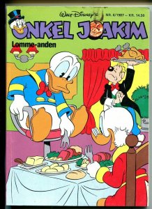 Onkel Joakim #6 1987-Disney-Danish-Uncle Scrooge-Carl Barks-Mickey Mouse-VG