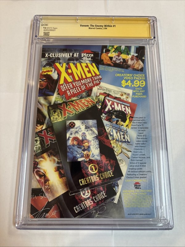 Venom The Enemy Within (1994) # 1 (CGC 9.6 SS) Signed & Sketch Bob Mcleod