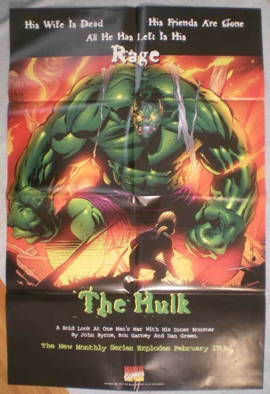 HULK Promo poster,RAGE, 24 x 36, 1999, Unused, more in our store
