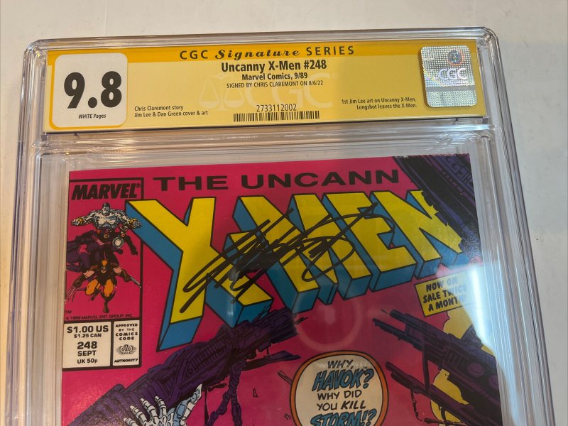 Uncanny X-Men (1989) # 248 (CGC SS WP 9.8) Signed Chris Claremont