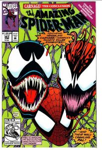 AMAZING SPIDER-MAN #363 Great cover! comic book Marvel venom / carnage NM-