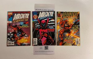 3 Daredevil Marvel Comics Books #365 367 375 15 JW11