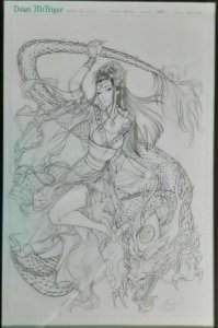 Dawn McTeigue Original 11 X 17 Art Work of Divinica #4 Magu Dragon Cover !! NM 