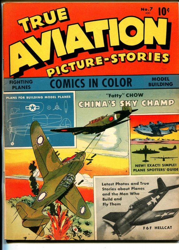 True Aviation Picture-Stories #7 1944-WWII Air War features-F6F Hellcat-VF