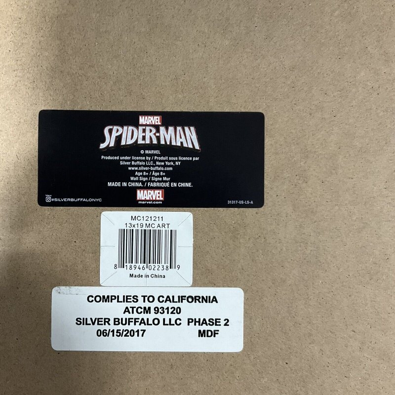 AMAZING SPIDER-MAN WOOD WALL ART 13X19 PLAQUE MARVEL