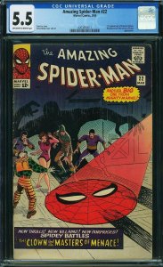 AMAZING SPIDER-MAN #22, CGC 5.5 FN-