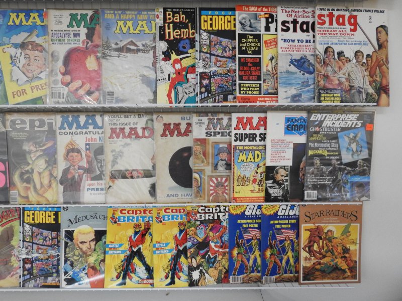 Huge Lot 100 Magazines W/ Conan, Mad, Dragon, +More! Avg VG/FN Condition!