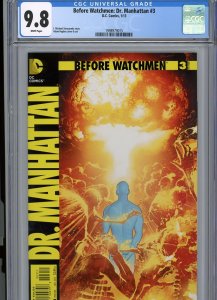 Before Watchmen: Dr. Manhattan 3 CGC 9.8 Adam Hughes Cover and Art