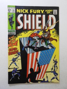 Nick Fury, Agent of SHIELD #13 (1969) FN Condition! small stain bc