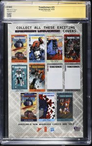 Transformers #25 JAF Exclusive SIGNED by Chris Campana CGC 9.8 Graded Comic Book
