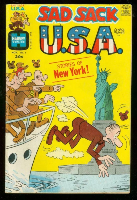 SAD SACK USA #1 1972-HARVEY COMICS-NYC-GEORGE BAKER ART VG/FN