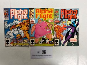 3 Alpha Flight Marvel Comic Books # 21 22 23 Avengers Defenders Thor 83 JS67