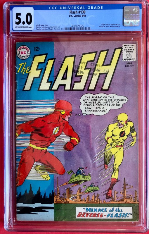 Flash #139 CGC 5.0 1st Appearance of Professor Zoom Reverse Flash DC Comics 