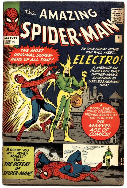 AMAZING SPIDER-MAN #9-UK EDITION-1964-FIRST ELECTRO- HIGH GRADE!