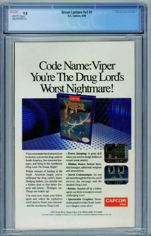 Green Lantern #1  1990 - DC -CGC 9.8 - Comic Book-3826993013