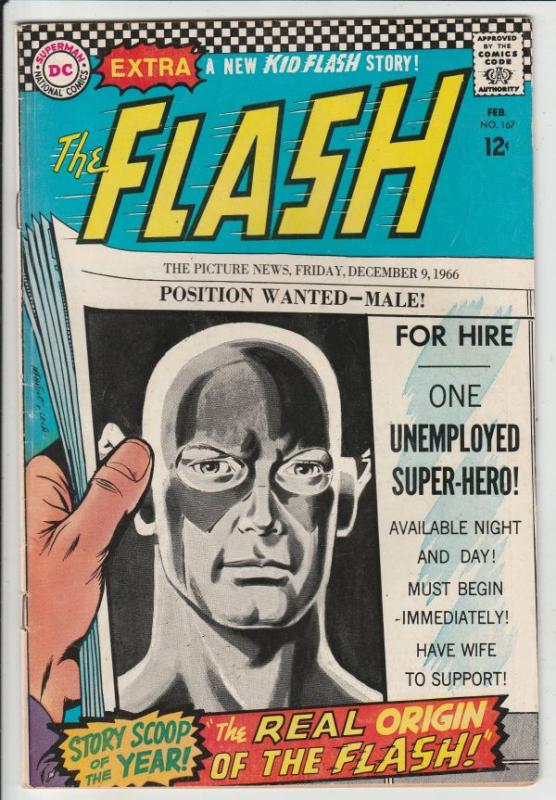 Flash, The #167 (Feb-67) FN/VF Mid-High-Grade Flash