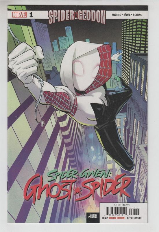 SPIDER-GWEN AKA GHOST SPIDER (2018 MARVEL) #1 2ND PRINT KAMPE NM