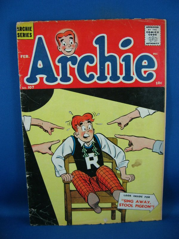 ARCHIE COMICS 107 VG  1960