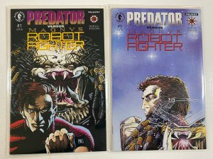 Predator vs. Magnus Robot Fighter set #1+2 6.0 FN (1992 Dark Horse)