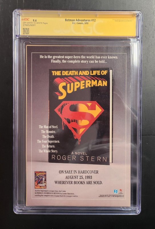 Batman Adventures #12 - Signed Paul Dini & Bruce Timm / KEY (CGC 9.4) 1993