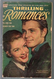 Thrilling Romances #21 1952-Barbara Bates-photo cover-Severin-Elder-G/VG