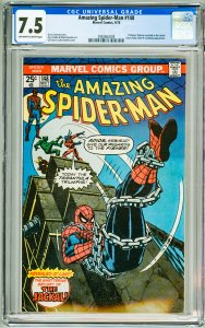 The Amazing Spider-Man #148 (1975) CGC 7.5! OWW Pages!