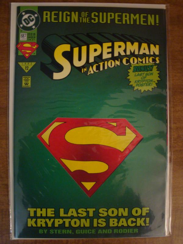 DC Comics Action Comics #687 NM Die-Cut Cover 1st app. Eradicator