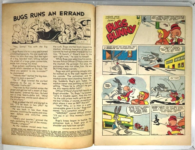 LOONEY TUNES MERRIE MELODIES Bugs Bunny Comic 101 — 1950 Dell Comics 52 Pages 