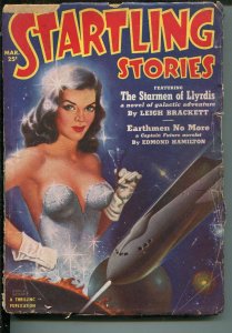 Startling Stories Pulp March 1951-THRILLING-SPICY BABE-CAPTAIN FUTURE -good