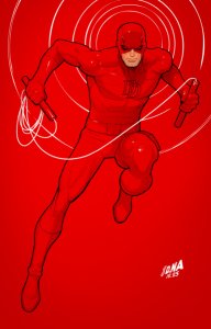 DAREDEVIL/PUNISHER: THE DEVIL'S TRIGGER #4?NAKAYAMA 1:50 COLOR BLOCK RED VIRGIN