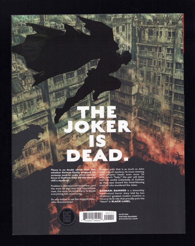 Batman: The Damned #1 - Signed by Azzarello + Bermejo (9/9.2) 2018 TPB 1st print
