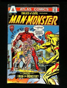 Tales of Evil #3 Atlas Featuring Man-Monster!