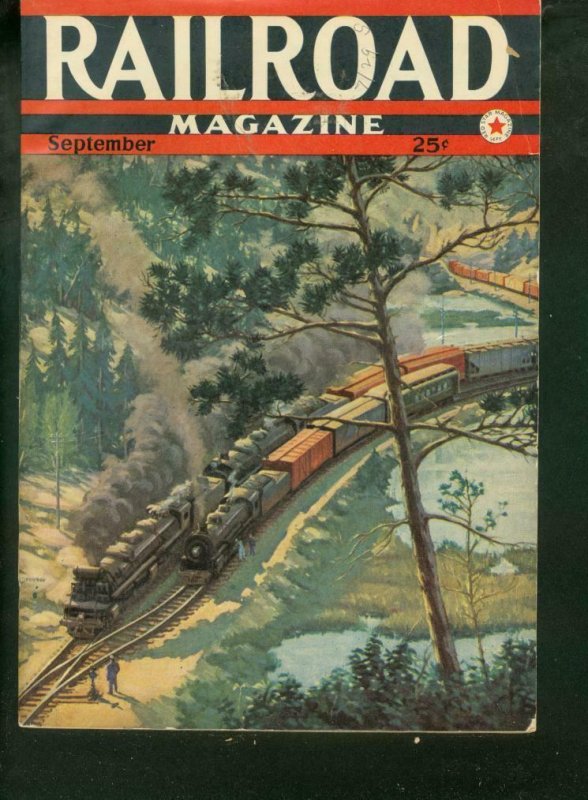 RAILROAD MAGAZINE 1942 SEPT PULP FICTION ART & PHOTOS VG