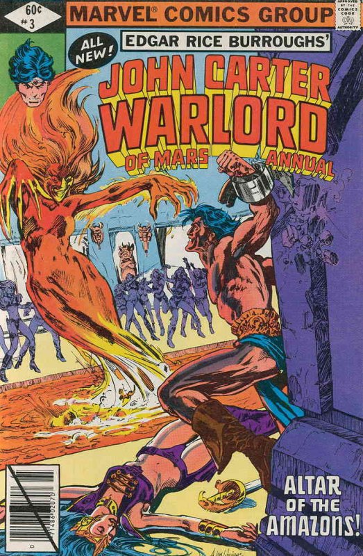 John Carter, Warlord of Mars Annual #3 VF ; Marvel | Edgar Rice Burroughs