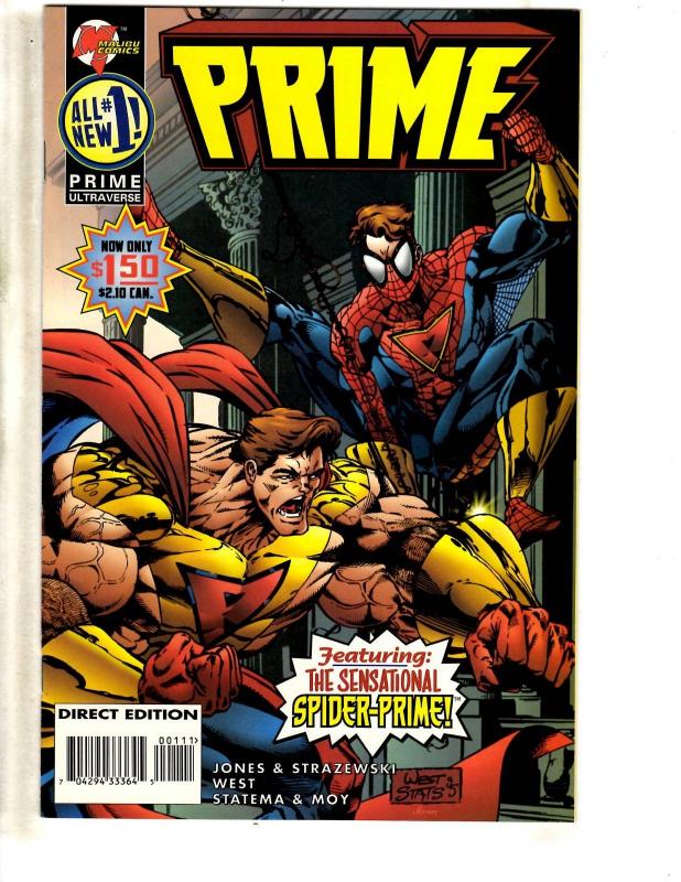 Lot Of 11 Prime Malibu Comic Books # 1 2 3 4 5 6 7 8 9 10 11 CR29