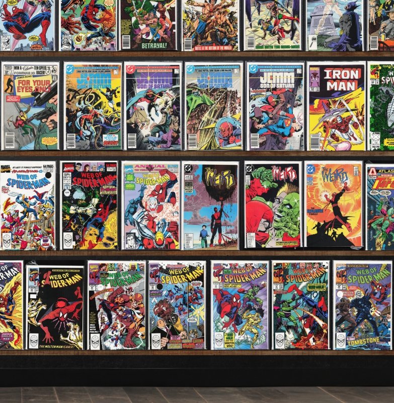 Huge Lot 140+ Comics with Speed Racer, Web Of Spider-Man & More!