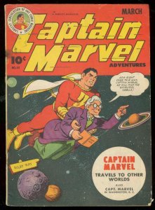Captain Marvel Adventures--#44--1945--COMIC BOOK--Fawcett--VG-