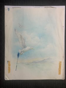 OUR DEEPEST SYMPATHY Seagulls Flying Over Ocean 8x10 Greeting Card Art #11315