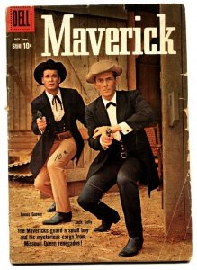 Maverick #7 1958-Dell James Garner-Jack Kelly-TV photo cover G